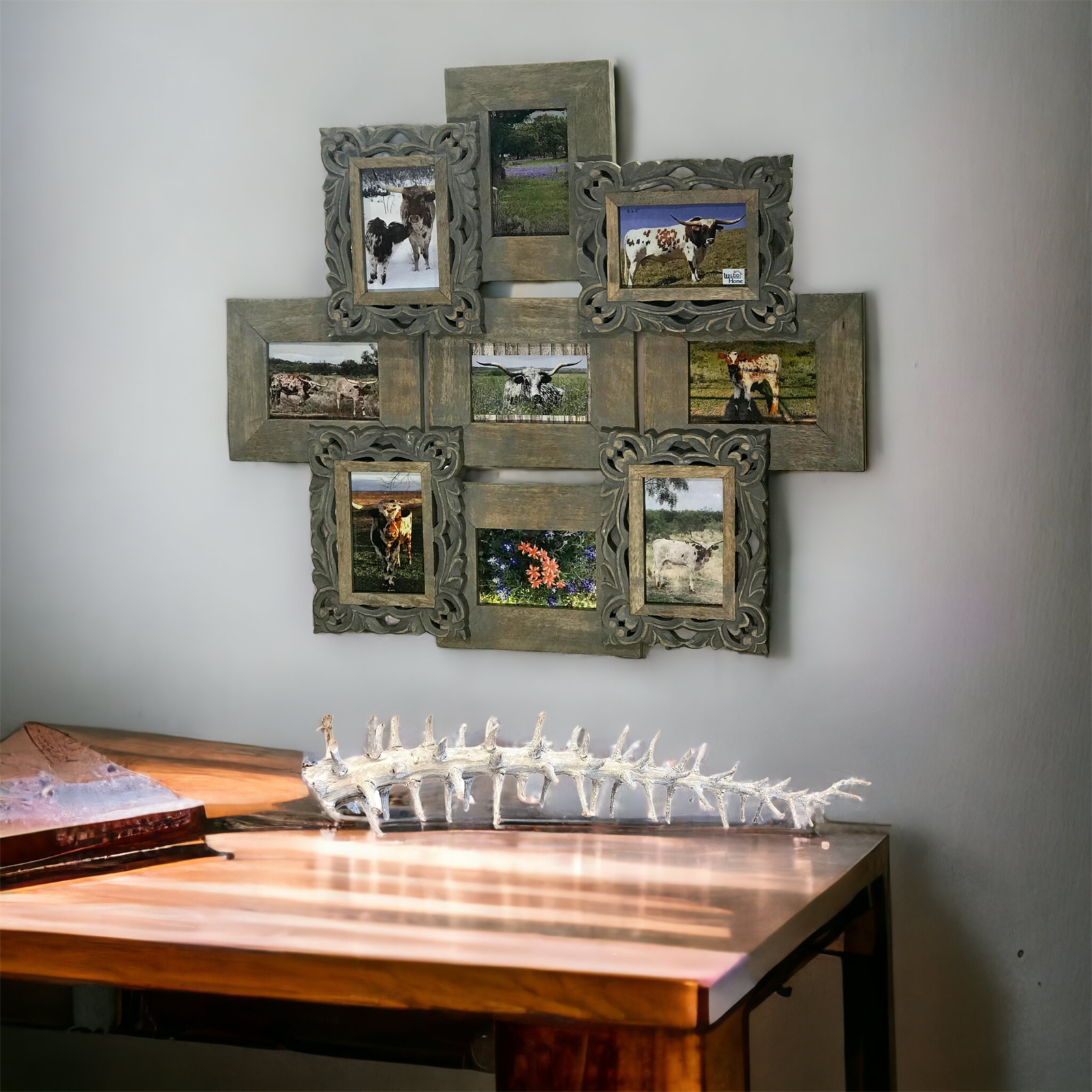 Royal Orleans 9 Frame Collage - Grey Wash 